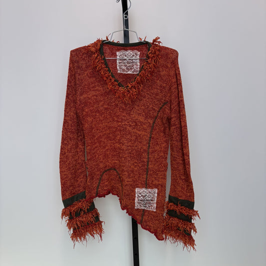 Small orange euro orange longsleeve top