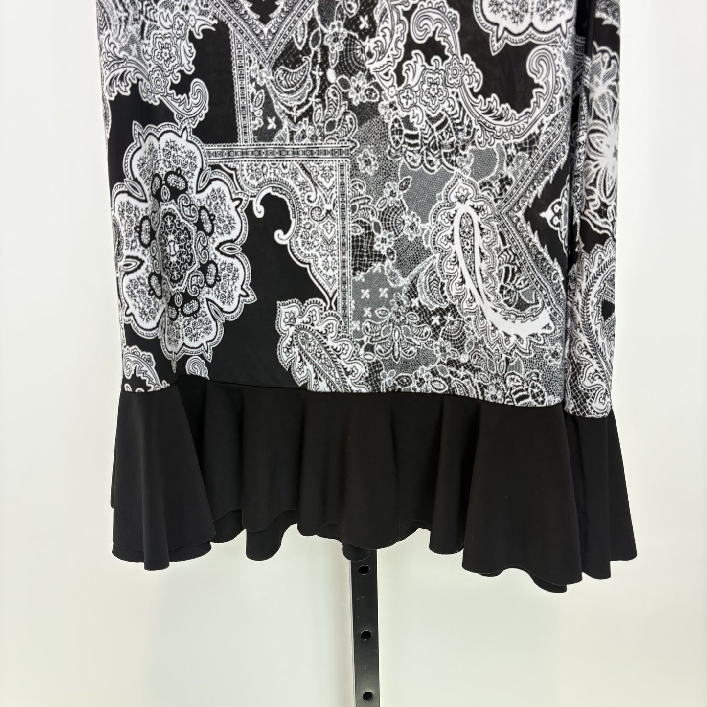 Small black abstract strapless euro dress