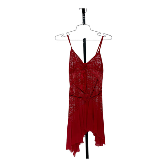 Small red euro lace slip dress