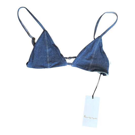 XS blue swim top