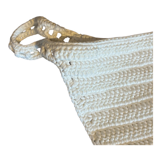XS white crochet swim bottom