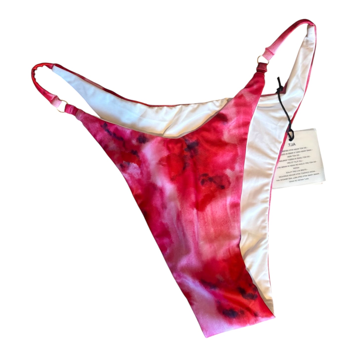 Small floral pink tie dye swimsuit