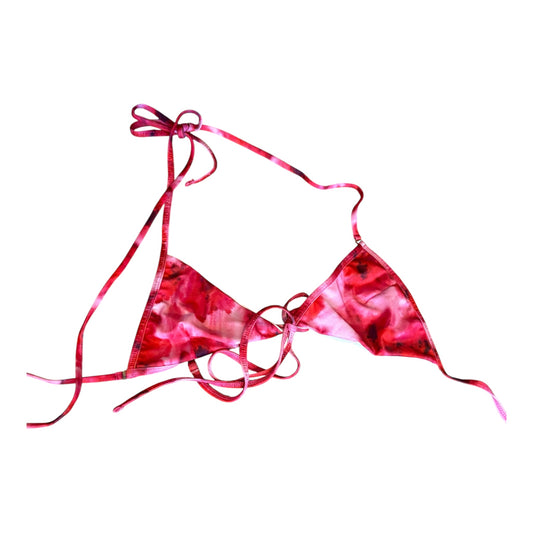 Small floral pink tie dye swimsuit