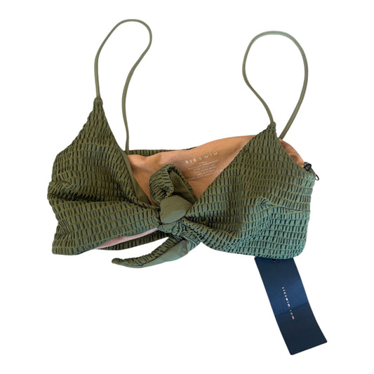 Small green tie front swim top