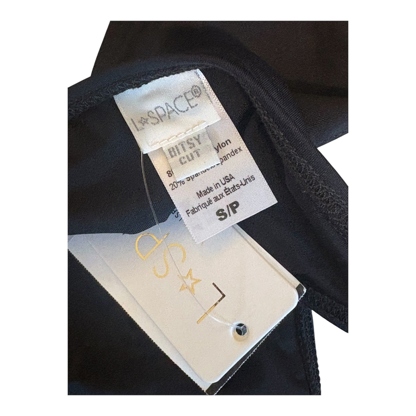 Small chain detail black swim bottoms