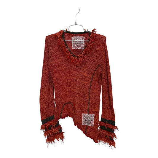 Small orange euro orange longsleeve top